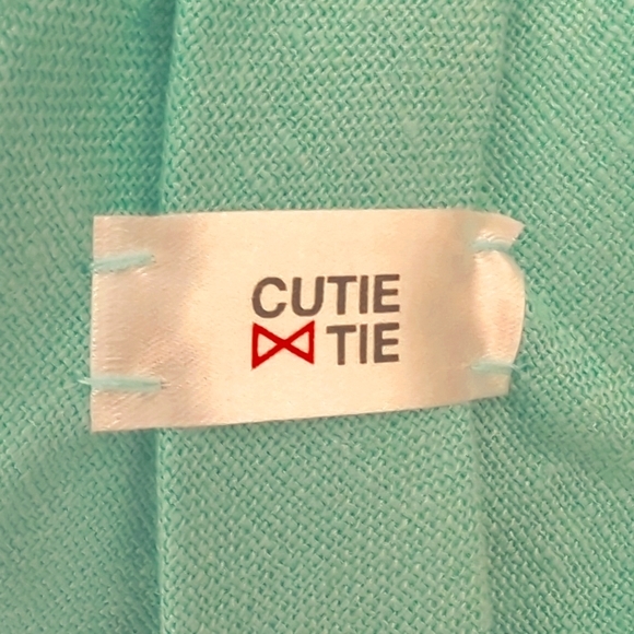 Cutie Tie NWOT handmade linen turquoise tie from Etsy - Picture 3 of 3